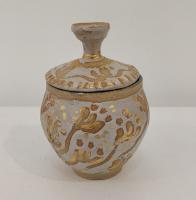 White and gold pot  by Sue Blagden